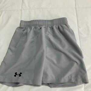 Under Armour Kids Athletic Light Gray Shorts
